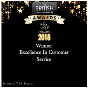 Silver Excellence in Customer Service kam hair and beauty salon elgin