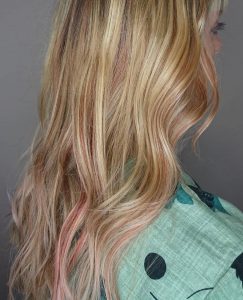 pastel hair colours at kam hair salon in moray